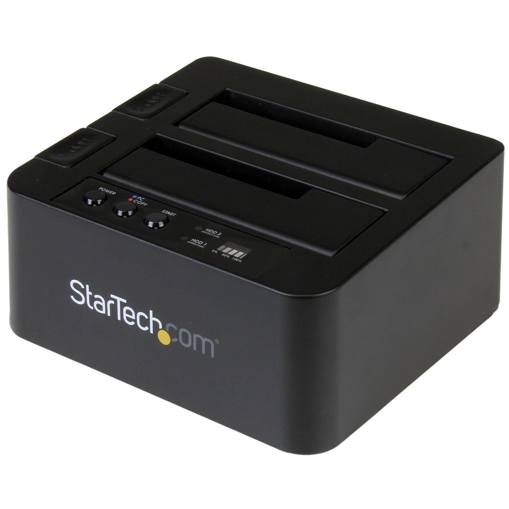 Image of StarTech.com Standalone Hard Drive Duplicator, Dual Bay HDD/SSD...