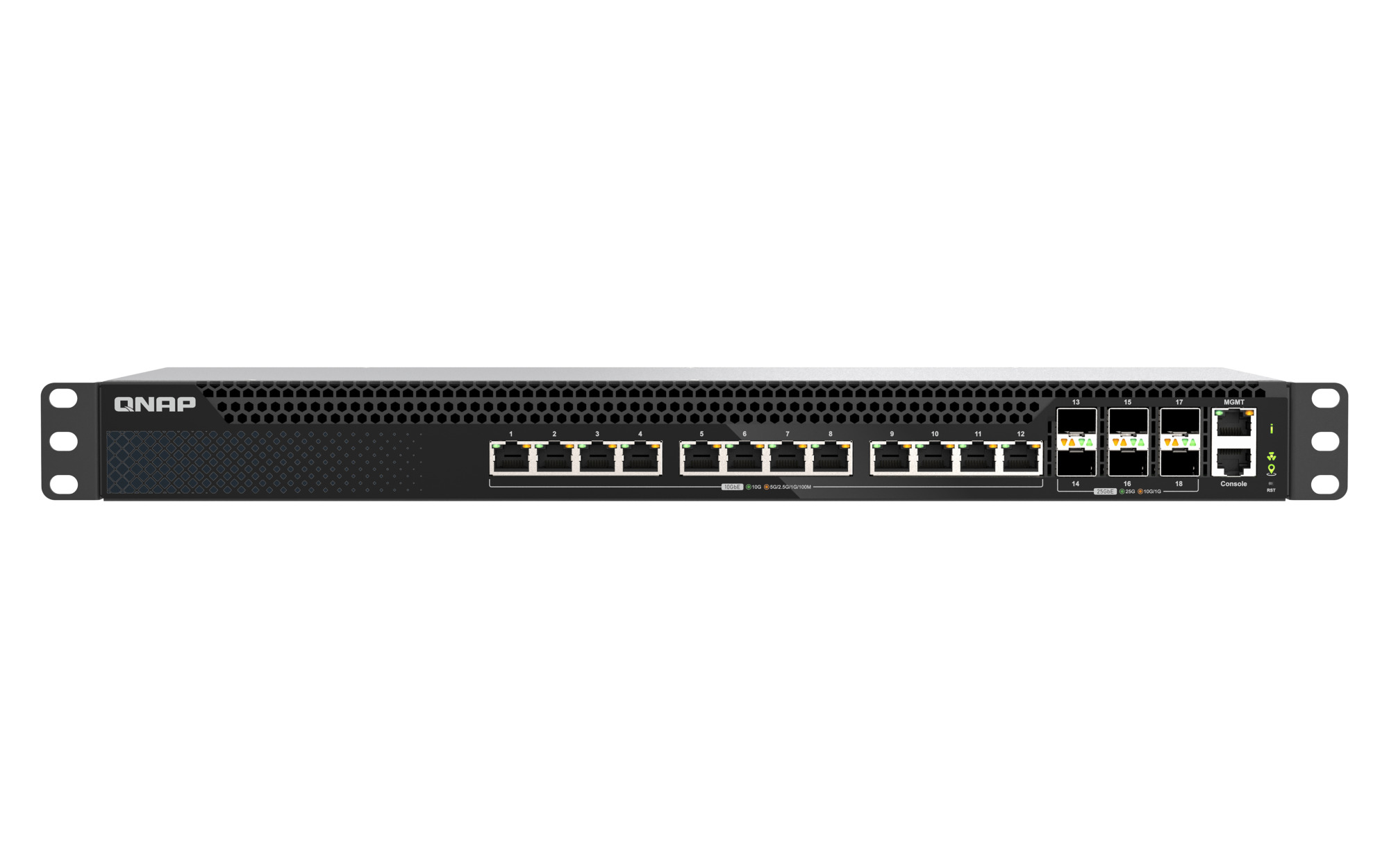 QNAP QSW-M5218-6F12T network switch Managed L3 10G Ethernet (100/1000/10000) 1U Black