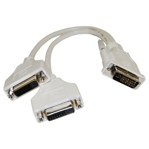 Videk DVI-D Plug to 2 x DVI-D Socket Monitor Splitter Cable 0.3Mtr