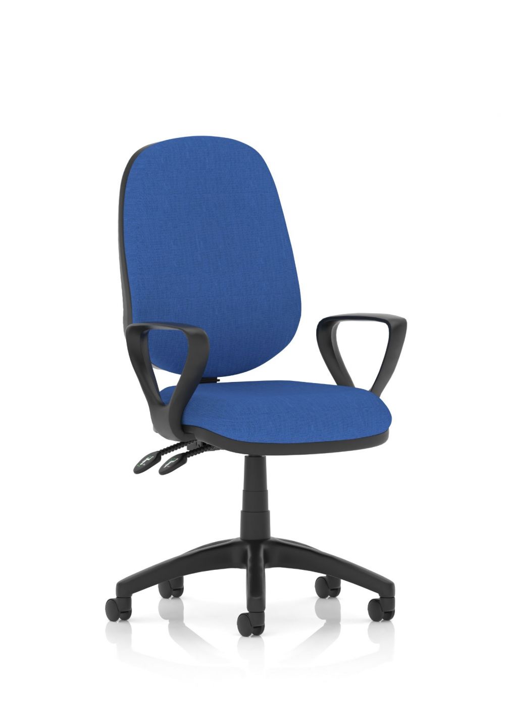 Dynamic Luna II Lever Task Operator Chair With Loop Arms Blue