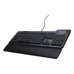 Turtle Beach Command Series KB5 Full-Size Wired Mechanical Gaming Keyboard with 2.4” Touchscreen, Titan Low-Profile Switches, True 8K Polling, RGB Lighting - UK Layout (QWERTY)