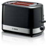 Bosch TAT6A513 toaster 2 slice(s) 800 W Black, Stainless steel