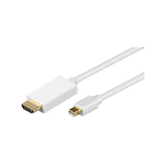 Goobay Mini DisplayPort / HDMI Cable 2.00 m White 52861 gold plated connectors