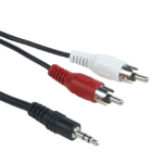 Schwaiger TFS1015 533 audio kabel 1,5 m 3.5mm 2 x RCA Zwart