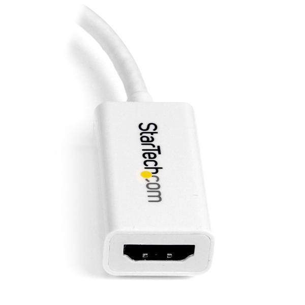 StarTech.com Mini DisplayPort to HDMI 4K Audio / Video Converter  mDP 1.2 to HDMI Active Adapter for Mac Book Pro / Mac Book Air  4K @ 30 Hz - White