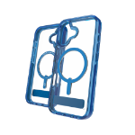 ZAGG Santa Cruz Snap Kickstand mobiele telefoon behuizingen 16 cm (6.3") Hoes Blauw, Transparant