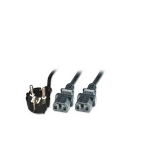 Microconnect PE011318 power cable Black 1.8 m Power plug type F 2 x C13 coupler