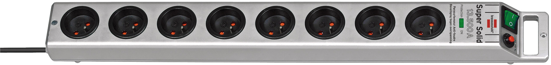 Brennenstuhl 1153344318 surge protector Silver 8 AC outlet(s) 230 V 2.