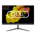 PIXL PX24IVHFPD 24 Inch Frameless Monitor, Widescreen IPS LCD Panel, 5ms Response Time, 100Hz Refresh Rate, Full HD 1920 x 1080, VGA, HDMI, 16.7 Million Colour Support, Black Finish, 3 Year Warranty