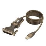 Tripp Lite U209-005-DB25 serial cable Black 59.8" (1.52 m) USB A DB25, DB9