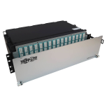 Tripp Lite Preloaded Fiber Patch Panel, 3U - 64x (12F MTP/MPO-PC to 4x LC Duplex F/F) 8F Trunk Cables, OM4 Multimode, 3 m (9.8 ft.)