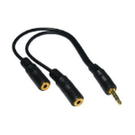 Cables Direct 3.5mm 0.2m audio cable Black