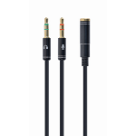 Gembird !Adapter audio stereo 3.5mm mini Jack/4PIN/ audio kabel 0,2 m 2 x 3.5mm Zwart