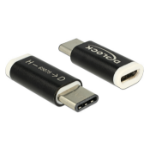 DeLOCK 65678 cable gender changer USB 2.0-C USB 2.0 Micro-B Black, White