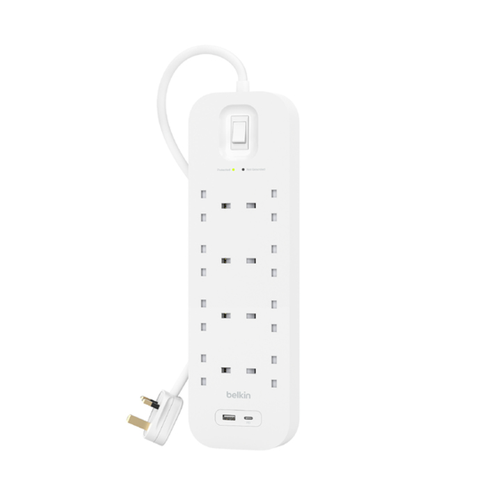 Image of Belkin Connect White 8 AC outlet(s) 2 m