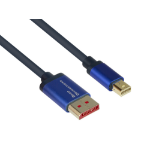 Alcasa 4824-SF010B DisplayPort kabel 1 m Mini DisplayPort Blauw