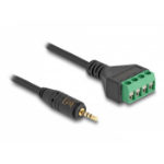 DeLOCK 66256 audio kabel 0,2 m 2.5mm Eindstation Zwart, Groen