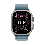 Apple MG9K4ZM/A smart wearable accessory Band Blue Titanium, Polyester, Spandex