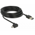 DeLOCK Cable EASY-USB 2.0 Type-A male > EASY-USB 2.0 Type Micro-B male angled left / right 5 m black
