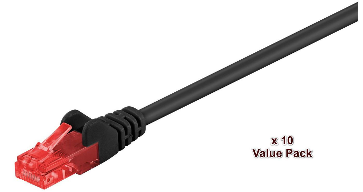 Image of Microconnect V-UTP6005SVP networking cable Black 0.5 m Cat6 U/UTP...