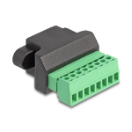 DeLOCK 66589 tussenstuk voor kabels RJ45 8 pin terminal block Zwart, Groen