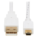 Tripp Lite U030AB-006-WH USB cable USB 2.0 72" (1.83 m) USB A Mini-USB B White