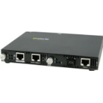 Perle SMI-100-S1ST20D - Fast Ethernet IP Managed Media Converter. 100BASE-TX (RJ-45) [100 m/328 ft.] to 100BASE-BX 1550nm TX / 1310nm RX single fiber single mode (ST) [20 km/12.4 miles]
