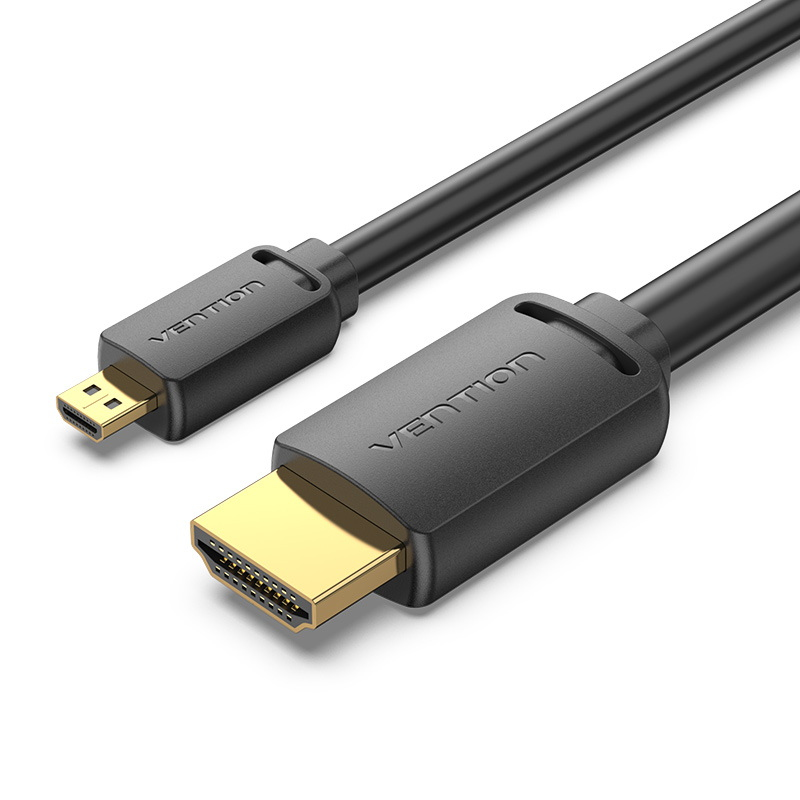Vention HDMI-D Male to HDMI-A Male 4K HD Cable 1M Black