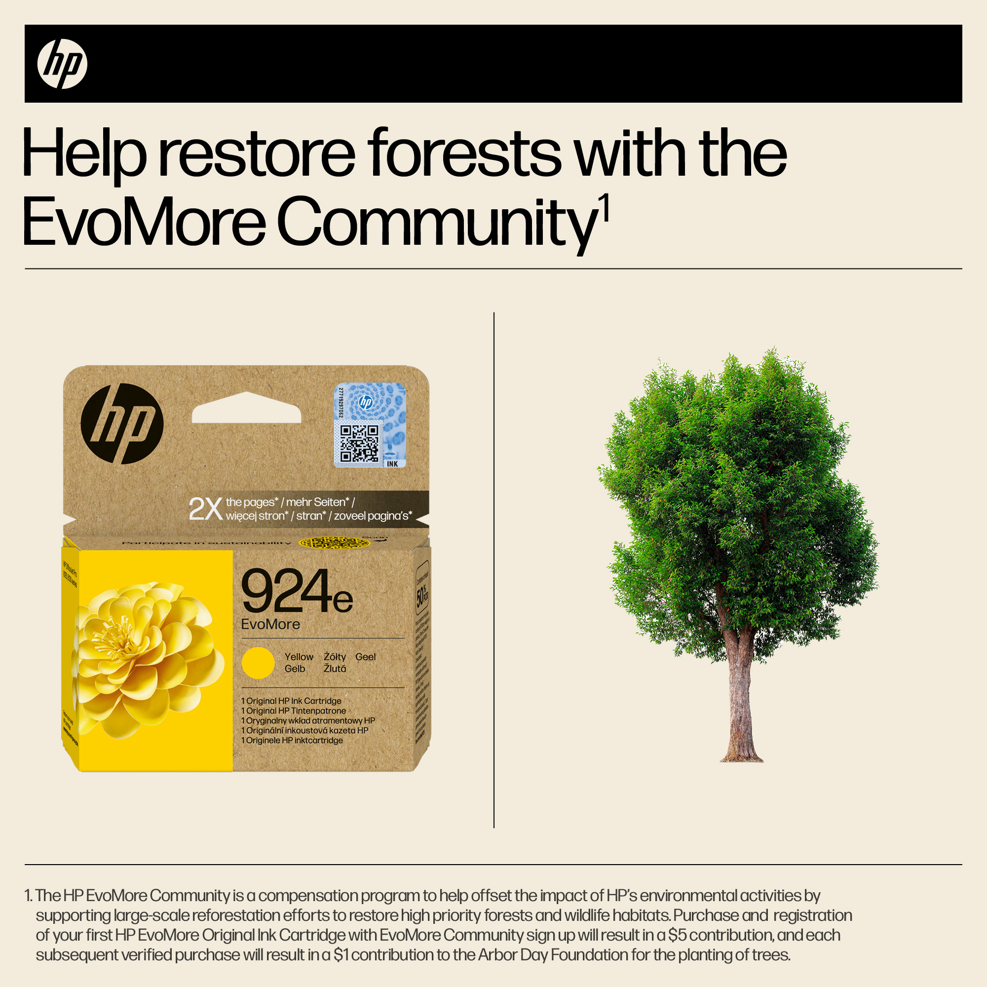 HP 924E EvoMore Original Ink Cartridge High Yield Yellow 4K0U9NE