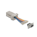 DeLOCK 66472 tussenstuk voor kabels D-Sub 9 pin RJ-50 Grijs