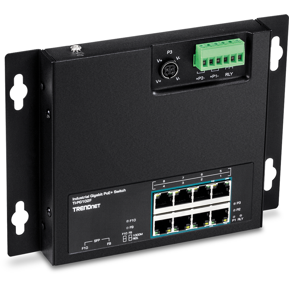 Photos - Switch TRENDnet TI-PG102F network  Gigabit Ethernet  Power (10/100/1000)