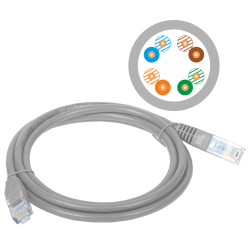 Alantec KKU5SZA3 networking cable Grey 3 m Cat5e U/UTP (UTP)