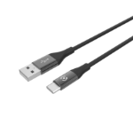 Celly USBTYPECCOLORBK USB cable USB 2.0 1 m USB A USB C Black