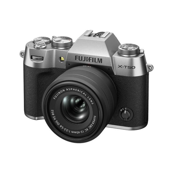 X-T50 Mirrorless Digital Camera - Silver - Camera + 15-45mm Lens thumbnail