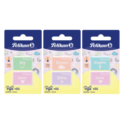 Image of Pelikan 606196 eraser Plastic Assorted colours 2 pc(s)