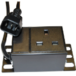 Videk IEC C14 Plug to UK Mains Socket 1Mtr Cable Rated to 10amp Only Black