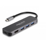DeLOCK 64171 laptop dock & poortreplicator USB 3.2 Gen 1 (3.1 Gen 1) Type-C Grijs
