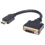 Manhattan 354592 video cable adapter 7.87" (0.2 m) HDMI DVI-D Black