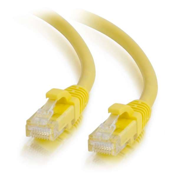 Photos - Cable (video, audio, USB) C2G 5m Cat6 Booted Unshielded  Network Patch Cable - Yellow 83470 (UTP)