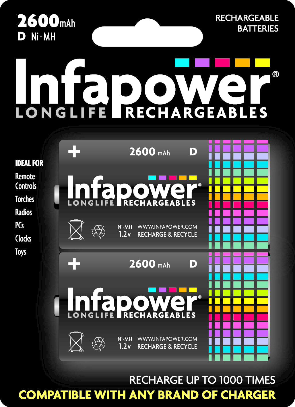 Photos - Battery Infapower D 2600mAh Rechargeable  Nickel-Metal Hydride  B006(NiMH)