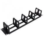 4Cabling 002.008.0032 cable organizer Rack Cable rail Black