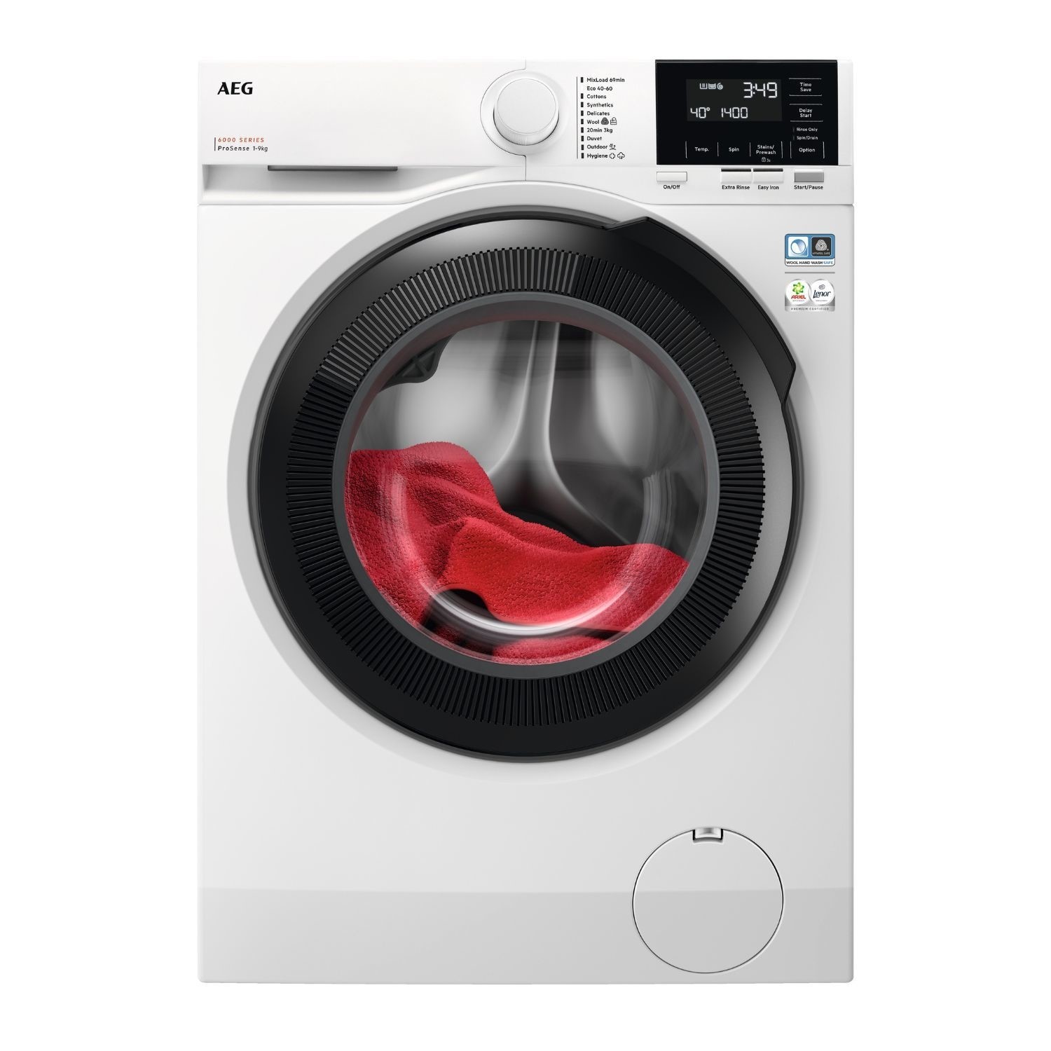 Photos - Washing Machine AEG 6000 Series ProSense 9kg 1400rpm  - White LFR61944B 