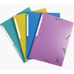 Exacompta 55190E folder Polypropylene (PP) Assorted colours, Blue, Fuchsia, Turquoise, Yellow A4