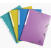 Exacompta 55190E folder Polypropylene (PP) Assorted colours, Blue, Fuchsia, Turquoise, Yellow A4