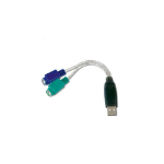 AddOn Networks USB - PS/2 PS/2 cable 7.87" (0.2 m) 2x 6-p Mini-DIN USB A Multicolor