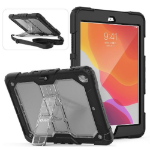 JLC Apple iPad 10.2 2021 (9th Gen) Warrior Case (Clear Back) - Black