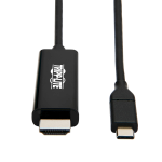 Tripp Lite U444-009-H4K6BE USB-C to HDMI Adapter Cable (M/M), 4K 60 Hz, 4:4:4, Thunderbolt 3 Compatible, Black, 9 ft. (2.7 m)