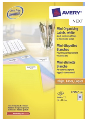 Image of Avery L7656-100 self-adhesive label White 8400 pc(s)