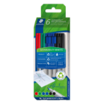 Staedtler Lumocolor Non-Permanent marker 6 pc(s) Black, Blue, Green, Red