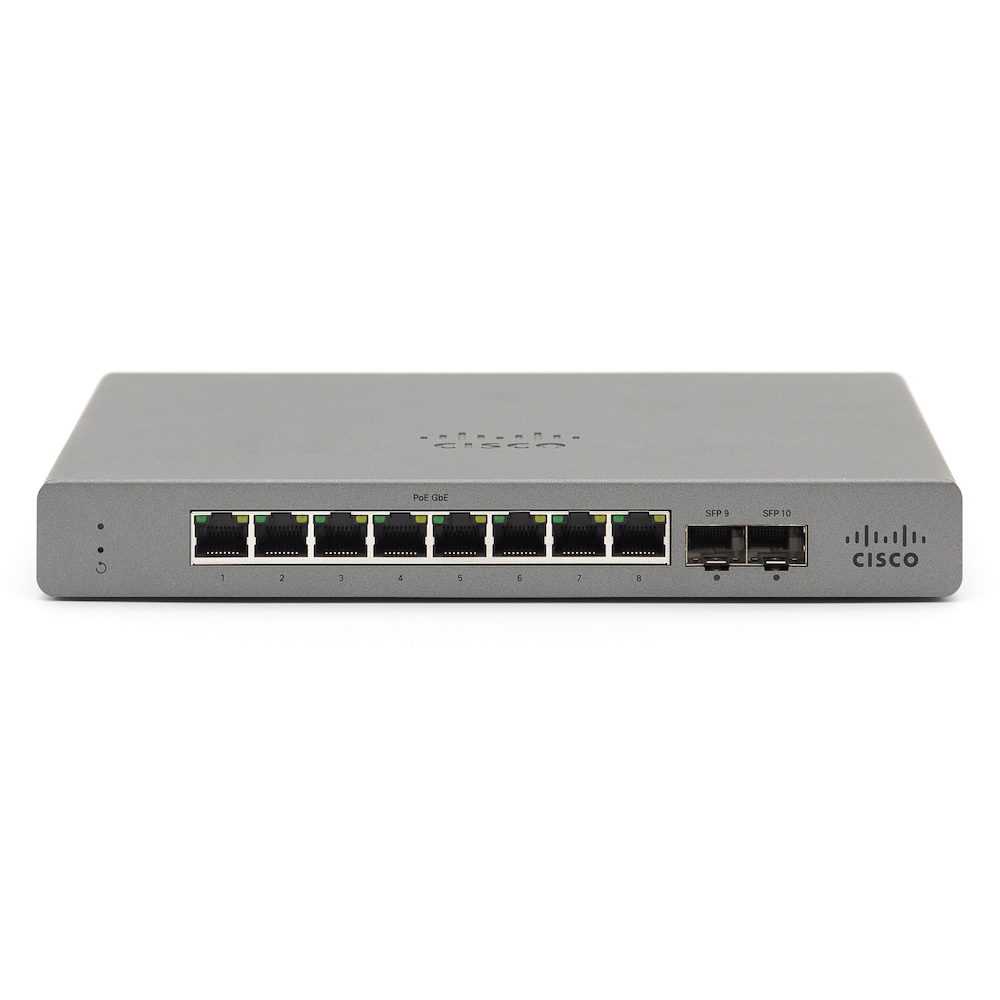 Cisco Meraki GS110 Gestionado Gigabit Ethernet (10/100/1000) Energía sobre Ethernet (PoE) Gris